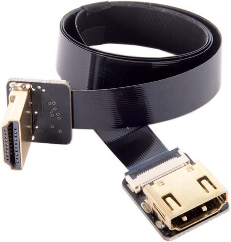 كابل مسطح من NFHK CYFPV بزاوية 90 درجة HDMI ذكر إلى أنثى FPC لتصوير فوتوغرافي عالي الدقة متعدد الطائرات in Saudi Arabia