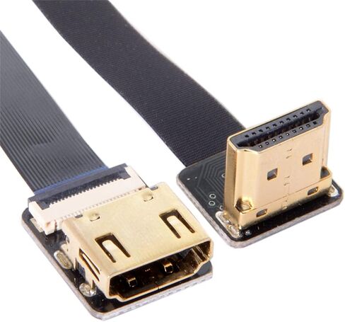 كابل مسطح من NFHK CYFPV بزاوية 90 درجة HDMI ذكر إلى أنثى FPC لتصوير فوتوغرافي عالي الدقة متعدد الطائرات in Saudi Arabia