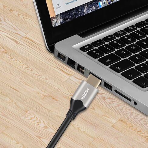 كابل Fizttzon 4K HDMI بطول 50 قدم عالي السرعة HDMI 2.0 يدعم 4K/60 هرتز، ثلاثي الأبعاد، 1080P، نقل 18 جيجابت في الثانية - رمادي in Kuwait