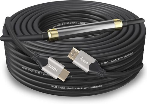 كابل Fizttzon 4K HDMI بطول 50 قدم عالي السرعة HDMI 2.0 يدعم 4K/60 هرتز، ثلاثي الأبعاد، 1080P، نقل 18 جيجابت في الثانية - رمادي in Kuwait