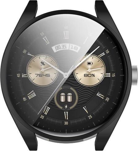 FitTurn for HUAWEI Watch buds Watch Case with Built-in HD Clear Ultra-Thin TPU Screen Protector Cover Fashion Plated Metal Color Case for HUAWEI Watch buds Smartwatch Accessories (5Pack) in Saudi Arabia