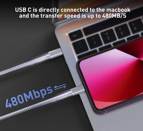 كيبل USB C الى لايتنينج بطول 6 قدم معتمد من ابل من النوع سي الى لايتنينج من النايلون المضفر لايفون لايفون 13 12 11 برو ماكس اكس ار اكس اس 8 7 6 بلس واكثر من 3 قطع in Saudi Arabia