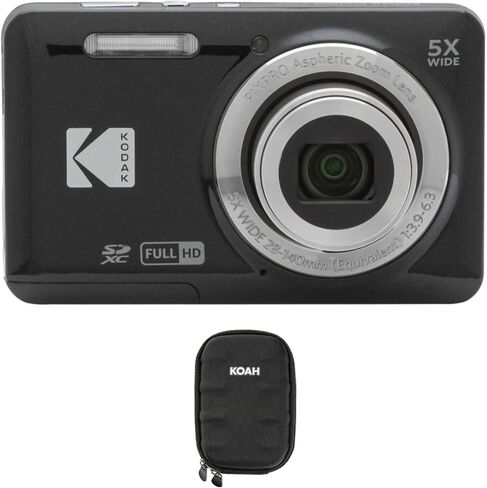Kodak PIXPRO Friendly Zoom FZ55 Digital Camera (Black) Bundle with Case for Compact Point and Shoot Cameras (2 Items) in Saudi Arabia