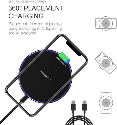 قاعدة شحن لاسلكية سريعة 20 وات، محطة شحن هاتف لاسلكية USB-C in Kuwait