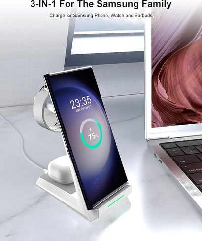Wireless Charger for Samsung - NANAMI 3 in 1 Phone and Watch Charger Stand in Saudi Arabia
