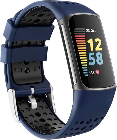 سوار SZBAMI متوافق مع أحزمة Fitbit Charge 5 للنساء والرجال، أساور معصم بديلة من السيليكون الناعم لملحقات تعقب اللياقة البدنية Charge 5 in Kuwait