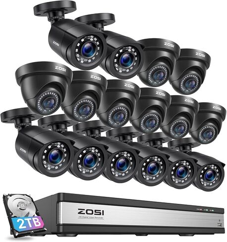 ZOSI 1 Pack 150ft (45 مترًا) كابل طاقة فيديو الكل في واحد، كابلات كاميرا مراقبة تمديد BNC لأنظمة كاميرات DVR لأمن الفيديو (تتضمن موصلات BNC 1 ومحولات RCA 1X) - لون أسود in Kuwait