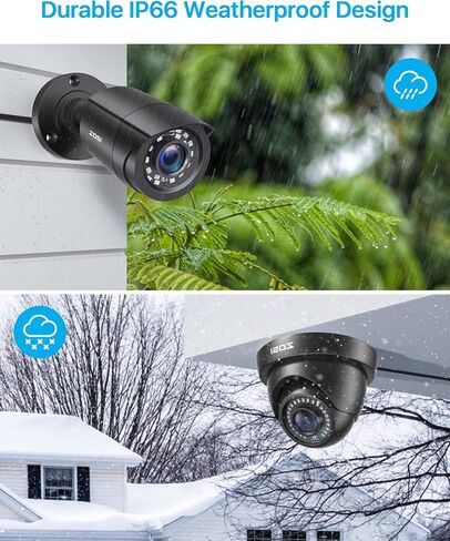 ZOSI 1 Pack 150ft (45 مترًا) كابل طاقة فيديو الكل في واحد، كابلات كاميرا مراقبة تمديد BNC لأنظمة كاميرات DVR لأمن الفيديو (تتضمن موصلات BNC 1 ومحولات RCA 1X) - لون أسود in Kuwait
