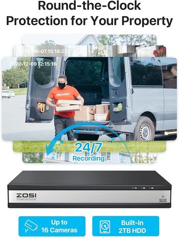 ZOSI 1 Pack 150ft (45 مترًا) كابل طاقة فيديو الكل في واحد، كابلات كاميرا مراقبة تمديد BNC لأنظمة كاميرات DVR لأمن الفيديو (تتضمن موصلات BNC 1 ومحولات RCA 1X) - لون أسود in Kuwait