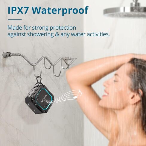 ترونسمارت مكبر صوت خارجي محمول من جروف 2، صوت جهوري جذاب، اوضاع اضاءة متنوعة، بلوتوث V5.3، مقاوم للماء IPX7، اوضاع معادل مزدوجة، بطارية 2500mAh، وقت تشغيل يصل الى 18 ساعة، AUX، بطاقة TF - اسود in Kuwait