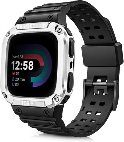FINTIE Band with Case Compatible with Fitbit Versa 4/3/2/1/Lite&Sense 2 1 in Saudi Arabia