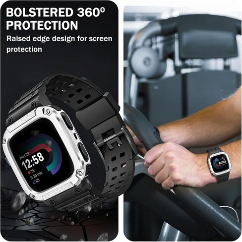FINTIE Band with Case Compatible with Fitbit Versa 4/3/2/1/Lite&Sense 2 1 in Saudi Arabia