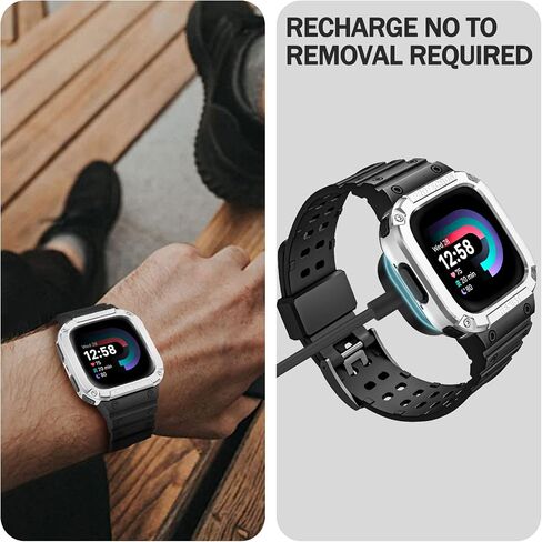 FINTIE Band with Case Compatible with Fitbit Versa 4/3/2/1/Lite&Sense 2 1 in Saudi Arabia