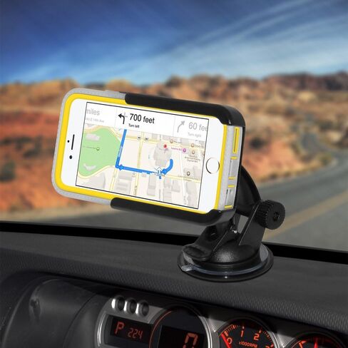 حامل تثبيت أكواب امتصاص من Amzer Crusta للواقي الأمامي، لوحة القيادة أو لوحة التحكم لهاتف iPhone 6، iPhone 6s - عبوة البيع بالتجزئة- حامل بالشفط in Kuwait