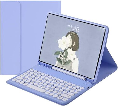 Galaxy Tab S6 Lite 2024/2022/2020 Keyboard Case with S Pen Holder, Magnetic Detachable Round Keys Keyboard Case for S6 lite (SM-P620/P625/P613/P619/P615/P610) (Pink) in Kuwait