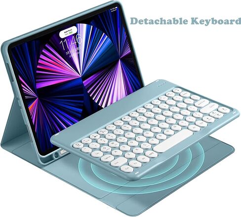 Galaxy Tab S6 Lite 2024/2022/2020 Keyboard Case with S Pen Holder, Magnetic Detachable Round Keys Keyboard Case for S6 lite (SM-P620/P625/P613/P619/P615/P610) (Pink) in Kuwait