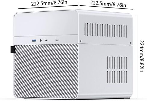 JONSBO N2 Black NAS ITX Case 5+1 Disk Bays Mini Aluminum Case, Built-in 12cm Fan, SFX Power Bite (L150mm Max.), Support 65mm CPU Cooler, Integrated Upper Cover Removable,Black in Saudi Arabia