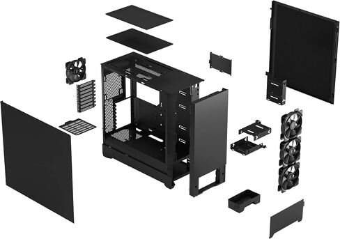 Fractal Design Pop Air RGB Orange Core Tempered Glass Clear Tint in Kuwait