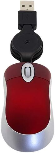 elec Space 2-Pack Mini Mouse Retractable Mini Travel Optical Mouse Small Pocket Mouse for Laptop Cute Mouse for Computer Women Small Hands (Black+Red) … in Saudi Arabia