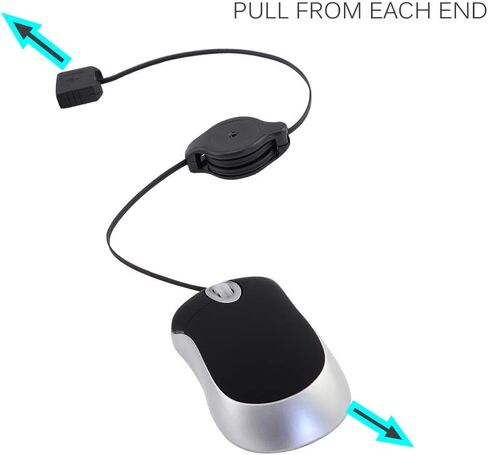 elec Space 2-Pack Mini Mouse Retractable Mini Travel Optical Mouse Small Pocket Mouse for Laptop Cute Mouse for Computer Women Small Hands (Black+Red) … in Saudi Arabia
