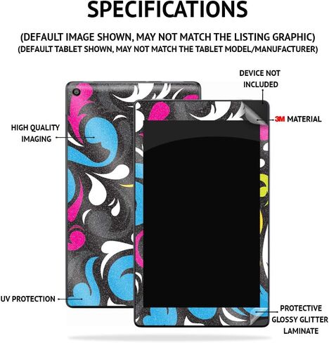 MightySkins Glossy Glitter Skin Compatible with Amazon Kindle Paperwhite 5 6.8-inch 11th Gen (2021) Full Wrap - Prismatic Butterflies | High-Gloss Glitter Finish | Easy to Apply | Made in The USA in Saudi Arabia