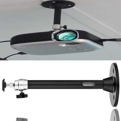 MyJell Mini Ceiling Wall Projector Mount Stand حامل دعامة جهاز العرض تحميل 11 رطلاً طول 8.5 بوصة لكاميرا العرض الصغيرة (8.5 بوصة، أسود) in Kuwait