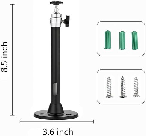 MyJell Mini Ceiling Wall Projector Mount Stand حامل دعامة جهاز العرض تحميل 11 رطلاً طول 8.5 بوصة لكاميرا العرض الصغيرة (8.5 بوصة، أسود) in Kuwait