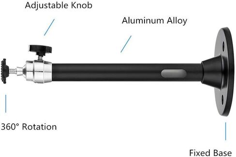 MyJell Mini Ceiling Wall Projector Mount Stand حامل دعامة جهاز العرض تحميل 11 رطلاً طول 8.5 بوصة لكاميرا العرض الصغيرة (8.5 بوصة، أسود) in Kuwait