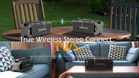 مكبر صوت بلوتوث ألباترونيكس 60 وات (80 وات كحد أقصى)، IPX6 مقاوم للماء، محمول، لاسلكي، بنك طاقة 8000 مللي أمبير في الساعة، غير يدوي، مقاوم للصدمات، TWS، DSP، ستيريو، مضخم صوت، بطاقة TF، NFC، AX500، داخلي وخارجي - أسود in Kuwait