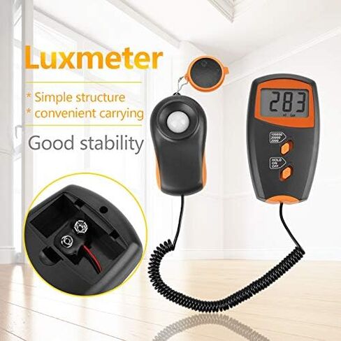 LX1010B مقياس الإضاءة الرقمي Luxmeter شاشة الكريستال السائل أدوات اختبار الإضاءة البيئية ملحق in Kuwait