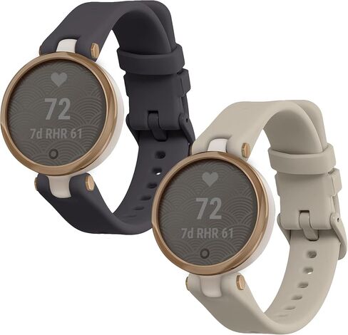 أحزمة kwmobile متوافقة مع أحزمة Garmin Lily الرياضية - 2X أحزمة ساعة بديلة من السيليكون - لافندر/بيج in Kuwait