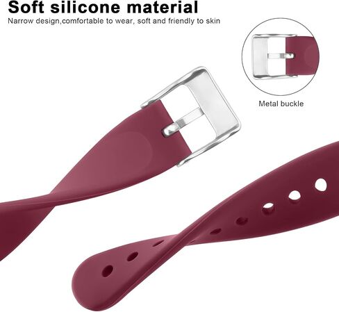 6 Pack Slim Soft Silicone Wristbands Compatible with Fitbit Charge 4 Bands, Sports Replacement Straps for Fitbit Charge 4 / Fitbit Charge 3 / Charge 4 SE/Charge 3 SE Women Men (6 Pack B) in Saudi Arabia