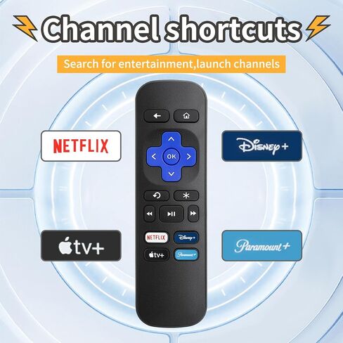 تم استبدال جهاز التحكم عن بعد فقط لـ Roku Box، متوافق مع Roku (HD، LT، XS، XD)، لـ Roku Express، لـ Roku Premiere (ليس لـ Roku Stick وRoku TV) (عبوة من قطعتين) in Saudi Arabia