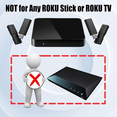 تم استبدال جهاز التحكم عن بعد فقط لـ Roku Box، متوافق مع Roku (HD، LT، XS، XD)، لـ Roku Express، لـ Roku Premiere (ليس لـ Roku Stick وRoku TV) (عبوة من قطعتين) in Saudi Arabia