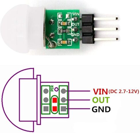 DaFuRui AM312 PIR Sensor，10Pack PIR Motion Sensor Outdoor Mini Pyroelectric Infrared PIR Human IR Sensor Module Body Manual Motion Sensor Detector Modules in Kuwait