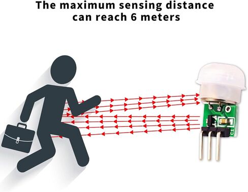 DaFuRui AM312 PIR Sensor，10Pack PIR Motion Sensor Outdoor Mini Pyroelectric Infrared PIR Human IR Sensor Module Body Manual Motion Sensor Detector Modules in Kuwait