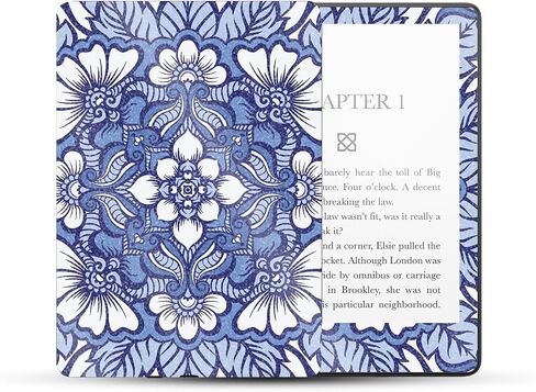 MightySkins Glossy Glitter Skin Compatible with Amazon Kindle Paperwhite 5 6.8-inch 11th Gen (2021) Full Wrap - Flower Mandala | Protective High-Gloss Glitter Finish | Easy to Apply | Made in The USA in Saudi Arabia