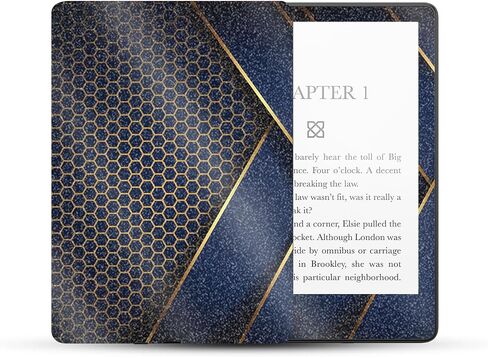 MightySkins Glossy Glitter Skin Compatible with Amazon Kindle Paperwhite 5 6.8-inch 11th Gen (2021) Full Wrap - Modern Hex | Protective High-Gloss Glitter Finish | Easy to Apply | Made in The USA in Saudi Arabia