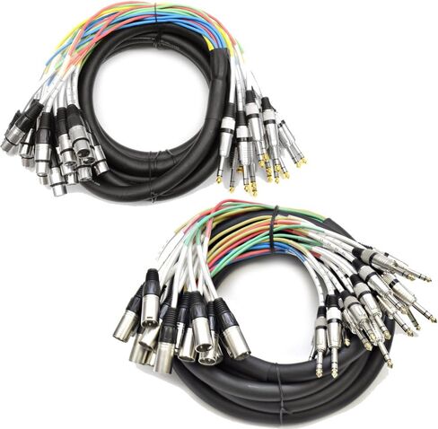 الصوت الزلزالي - SAXT-8x5_MF - 8 قنوات 5 أقدام 1/4 بوصة TRS إلى XLR ذكر وXLR أنثى حزمة كابل ثعبان in Kuwait