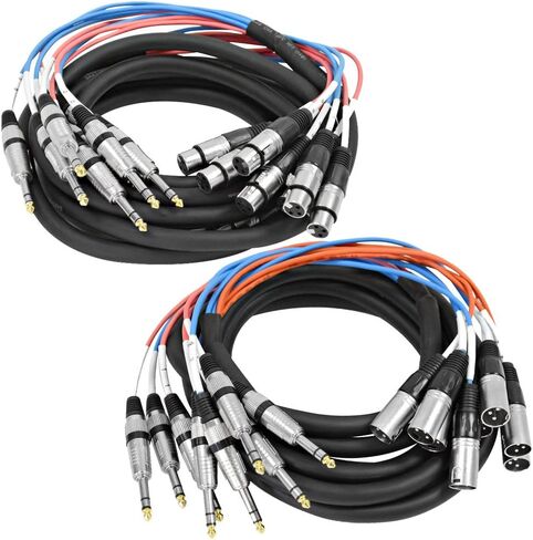 الصوت الزلزالي - SAXT-8x5_MF - 8 قنوات 5 أقدام 1/4 بوصة TRS إلى XLR ذكر وXLR أنثى حزمة كابل ثعبان in Kuwait
