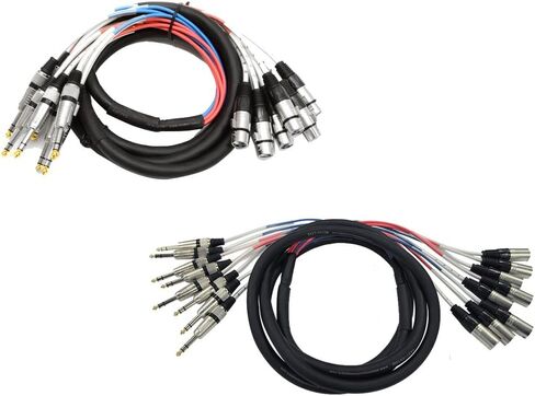 الصوت الزلزالي - SAXT-8x5_MF - 8 قنوات 5 أقدام 1/4 بوصة TRS إلى XLR ذكر وXLR أنثى حزمة كابل ثعبان in Kuwait