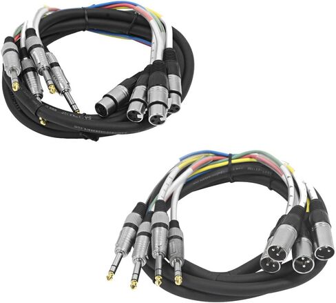 الصوت الزلزالي - SAXT-8x5_MF - 8 قنوات 5 أقدام 1/4 بوصة TRS إلى XLR ذكر وXLR أنثى حزمة كابل ثعبان in Kuwait