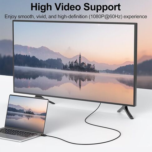 RyzzRooa DisplayPort to HDMI Cable 6 ft LED Light, DP to HDMI (Display Port) Cord Adapter Male to Male Gold-Plated FHD Supports Video and Audio for Computer, Monitor, HDTV, Projector-Orange in Saudi Arabia