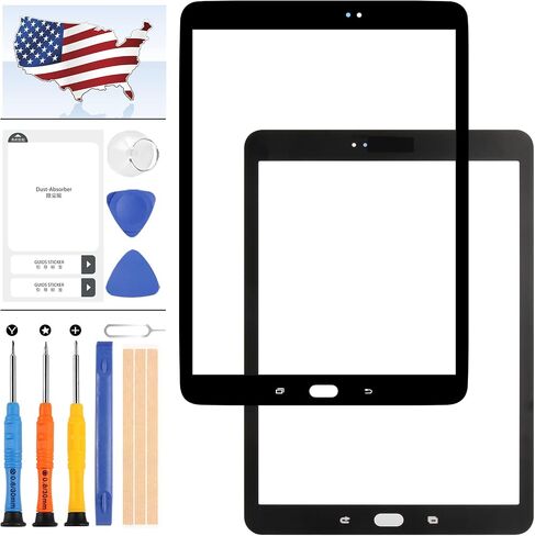 Screen Replacement for Samsung Galaxy Tab S2 9.7 SM-T810 T813 T815 Outer Front Screen Glass Lens Repair Kits with Free Tools(Not Including Touch Screen Digitizer and LCD) (White) in Saudi Arabia