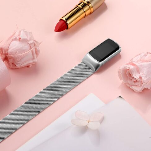 ZWGKKYGYH Compatible with Fitbit Charge 5 Bands for Women Men, Stainless Steel Charge 5 Metal Band Magnetic Mesh Watch Strap Replacement for Fitbit Charge 5 Advanced Fitness & Health Tracker in Kuwait