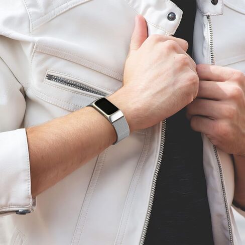 ZWGKKYGYH Compatible with Fitbit Charge 5 Bands for Women Men, Stainless Steel Charge 5 Metal Band Magnetic Mesh Watch Strap Replacement for Fitbit Charge 5 Advanced Fitness & Health Tracker in Kuwait