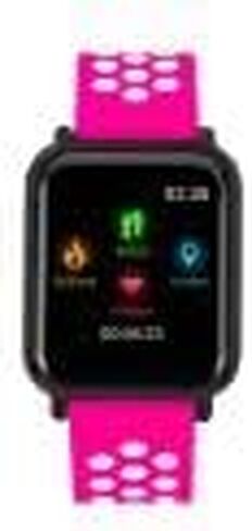 اي تتش ساعة ذكية رقمية اير 2 اس لتتبع اللياقة البدنية ومعدل ضربات القلب وعداد الخطوات ومراقب النوم والرسائل للنساء والرجال، شاشة تعمل باللمس، متوافقة مع ايفون واندرويد (فوشيا وابيض) in Kuwait