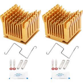Desktop Computer Heatsink Cooling Fan Motherboard Mute 3Pin Aluminium Heatsink South North Bridge 4cm Fan Blade with Buckle 40 * 38 * 36MM (Black) in Kuwait