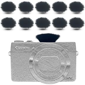 Camera Mic Wind Muff For Canon G7X Mark II Dead Cat Windscreen Microphone Cover For Series Of AS300 G7X2 (Black)