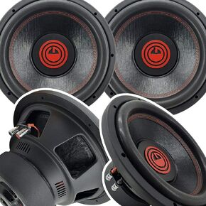 Gravity G3-12D2 12 بوصة 4000 واط إجمالي الطاقة القصوى Elite Car Audio Subwoofer 2 أوم DVC - ملف صوتي مزدوج ستيريو درجة المنافسة ورقة مضغوطة مخروطية 12 بوصة فرعية - زوج in Kuwait